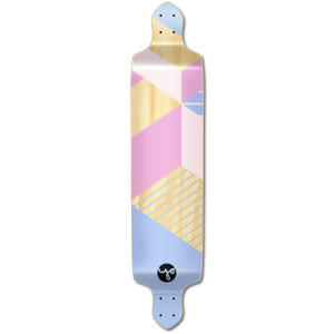 Yocaher Drop Down Longboard Deck - Geometric Series - Purple Yocaher Drop Down Longboard Deck - Geometric Series - Purple