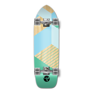 Yocaher Old School Longboard Complete - Geometric Series - Green Yocaher Old School Longboard Complete - Geometric Series - Green