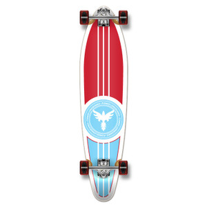 Yocaher Kicktail Longboard Complete - Patriot Yocaher Kicktail Longboard Complete - Patriot