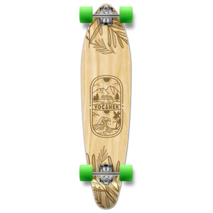 YOCAHER Kicktail Longboard Complete - Adventure Natural YOCAHER Kicktail Longboard Complete - Adventure Natural