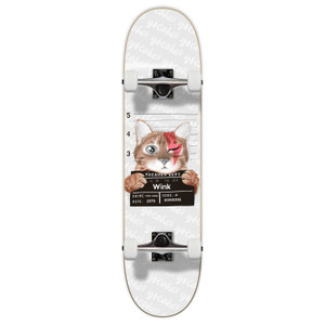 Yocaher Graphic Complete 7.75" Skateboard - Rockstar Kitty Cat - White Wink Yocaher Graphic Complete 7.75" Skateboard - Rockstar Kitty Cat - White Wink