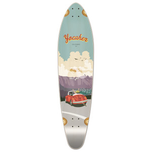 Yocaher Kicktail Longboard Deck - VW Beetle Red Yocaher Kicktail Longboard Deck - VW Beetle Red