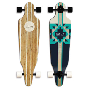 SOLA Bamboo Longboard 36.25" x 9.5" Complete - Aztec SOLA Bamboo Longboard 36.25" x 9.5" Complete - Aztec