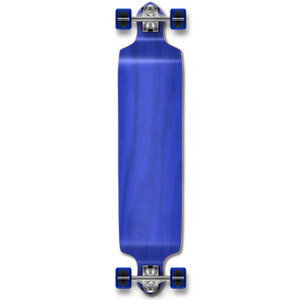 Yocaher Drop Down Blank Longboard Complete - Stained Blue Yocaher Drop Down Blank Longboard Complete - Stained Blue