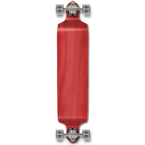Yocaher Drop Down Blank Longboard Complete - Stained Red Yocaher Drop Down Blank Longboard Complete - Stained Red
