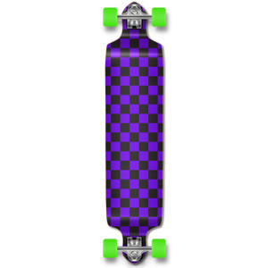 Yocaher Drop Down Longboard Complete - Checker Purple Yocaher Drop Down Longboard Complete - Checker Purple