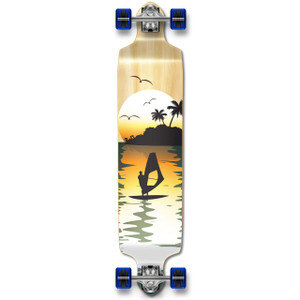 Drop Down Blank Longboard Complete - Natural