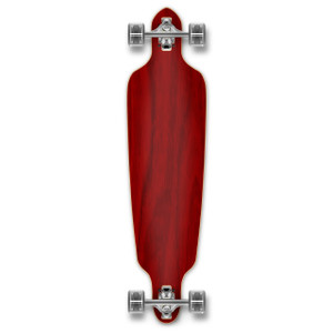 Yocaher Drop Through Blank Longboard Complete - Stained Red Yocaher Drop Through Blank Longboard Complete - Stained Red