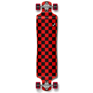 Yocaher Lowrider Longboard Complete - Checker Red Yocaher Lowrider Longboard Complete - Checker Red