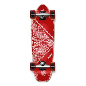 Yocaher Complete Mini Cruiser Skateboard Longboard - Bandana Red Yocaher Complete Mini Cruiser Skateboard Longboard - Bandana Red