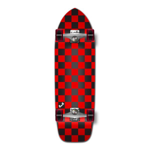 Yocaher Old School Longboard Complete - Checker Red Yocaher Old School Longboard Complete - Checker Red