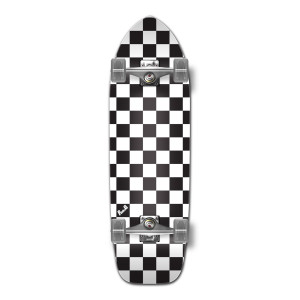 YOCAHER Old School Longboard Complete - Checker White YOCAHER Old School Longboard Complete - Checker White