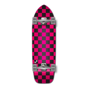 Yocaher Old School Longboard Complete - Checker Pink Yocaher Old School Longboard Complete - Checker Pink