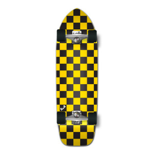 YOCAHER Old School Longboard Complete - Checker Yellow YOCAHER Old School Longboard Complete - Checker Yellow