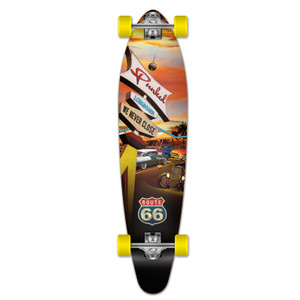 Yocaher Kicktail Longboard Complete - Route 66 Series - Diner Yocaher Kicktail Longboard Complete - Route 66 Series - Diner