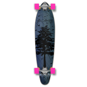 Yocaher Kicktail Longboard Complete- In the Pines : Blue Yocaher Kicktail Longboard Complete- In the Pines : Blue