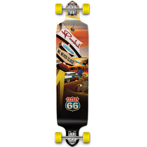 YOCAHER Drop Down Longboard Complete - Route 66 Series - Diner YOCAHER Drop Down Longboard Complete - Route 66 Series - Diner