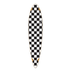 Yocaher Pintail Longboard Deck - Checker White Yocaher Pintail Longboard Deck - Checker White