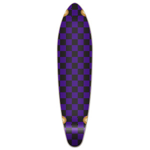 Yocaher Kicktail Longboard Deck - Checker Purple Yocaher Kicktail Longboard Deck - Checker Purple
