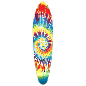 Punked Kicktail Tiedye Original Longboard Complete