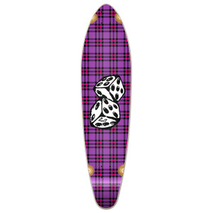 Yocaher Kicktail Longboard 40" x 10" Deck - Dice Yocaher Kicktail Longboard 40" x 10" Deck - Dice