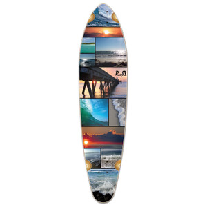 Yocaher Kicktail Longboard 40" x 10" Deck - Seaside Yocaher Kicktail Longboard 40" x 10" Deck - Seaside