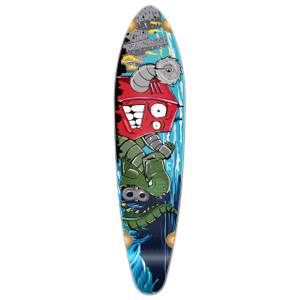 Yocaher Kicktail Longboard 40" x 10" Deck - Robot Yocaher Kicktail Longboard 40" x 10" Deck - Robot