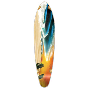 Yocaher Kicktail Longboard Deck - Beach Yocaher Kicktail Longboard Deck - Beach