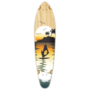 Yocaher Kicktail Longboard Deck - Natural Surfer Yocaher Kicktail Longboard Deck - Natural Surfer