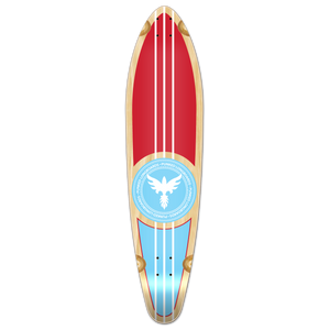 Yocaher Kicktail Longboard 40" x 10" Deck - Patriot Yocaher Kicktail Longboard 40" x 10" Deck - Patriot