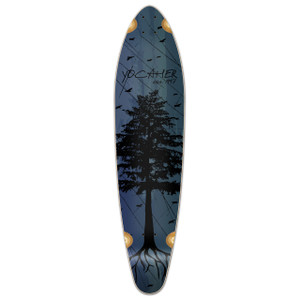 Yocaher Kicktail Longboard Deck - In the Pines : Blue Yocaher Kicktail Longboard Deck - In the Pines : Blue