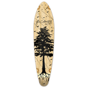Yocaher Kicktail Longboard 40" x 10" Deck - In the Pines : Natural Yocaher Kicktail Longboard 40" x 10" Deck - In the Pines : Natural
