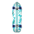 Yocaher Old School Longboard Complete - White Digital Wave