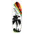 YOCAHER Old School Longboard Deck - Palm City Rasta