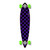 Yocaher Pintail Longboard Complete - Checker Purple
