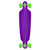 Yocaher Drop Through Blank Longboard Complete - Stained Purple