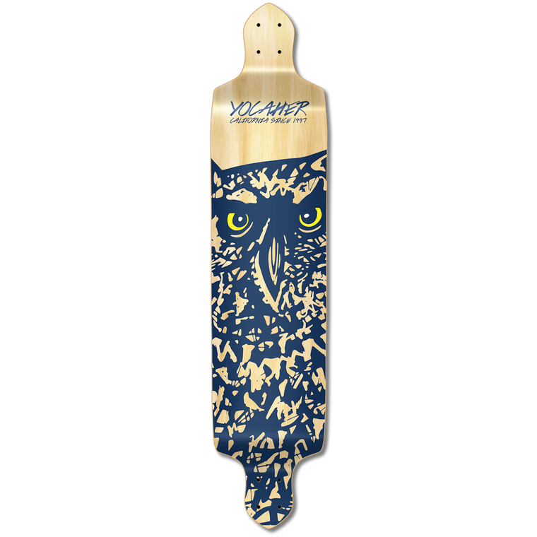 YOCAHER Drop Down Longboard Deck - Spirit Animal OWL