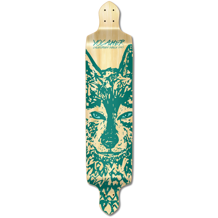 YOCAHER Drop Down Longboard Deck - Spirit Animal WOLF