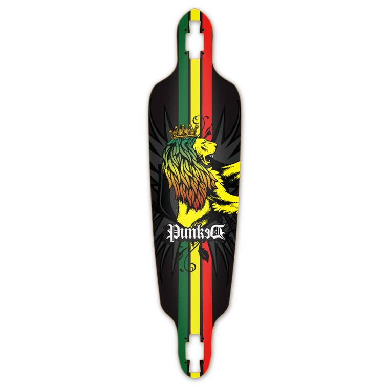 Drop Through Rasta Longboard Deck