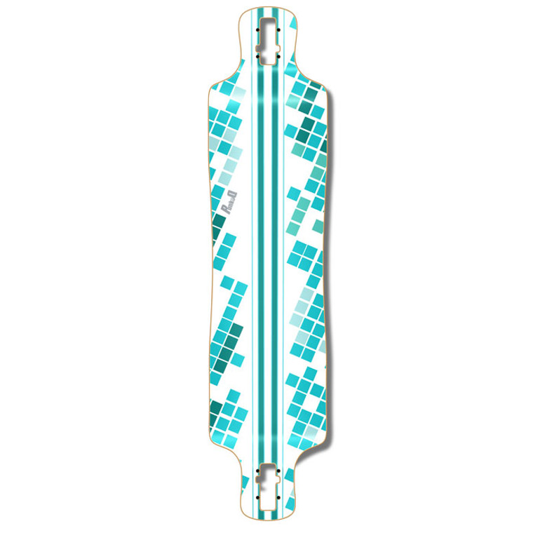 Lowrider White Digital Wave Longboard Deck