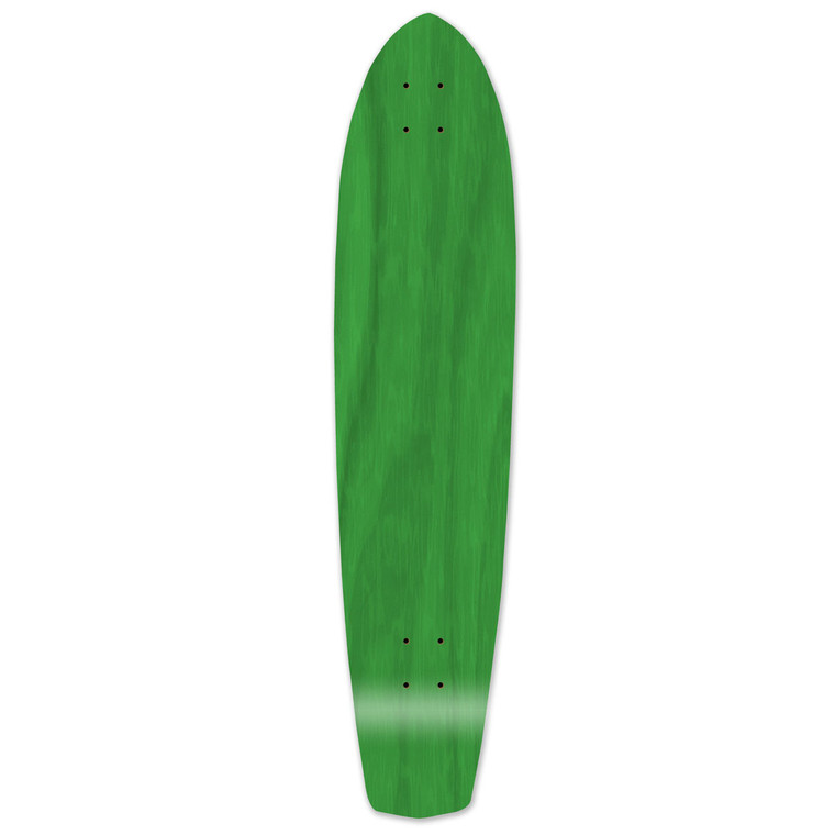 Slimkick Blank Longboard Deck - Stained Green