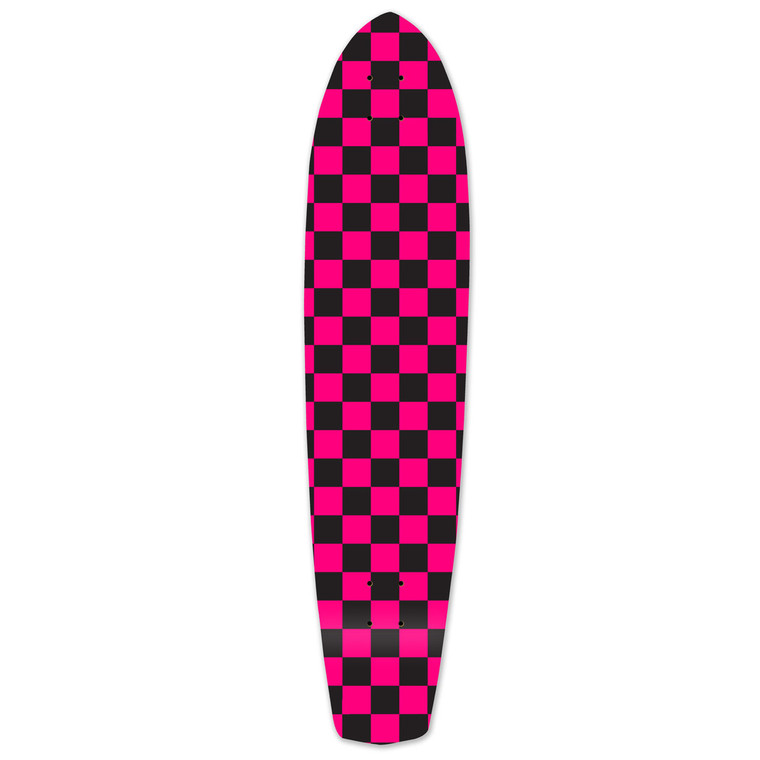 Slimkick Longboard Deck - Checker Pink
