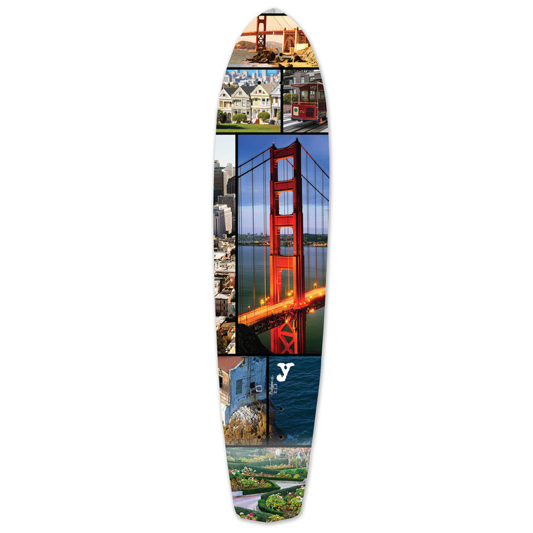 Slimkick Longboard Deck - San Francisco