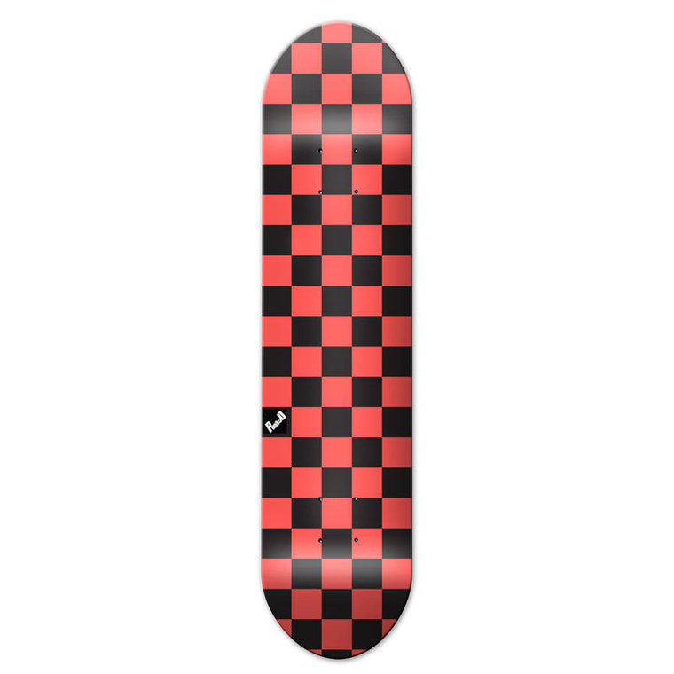 Yocaher Graphic Skateboard Deck - Checker Orange