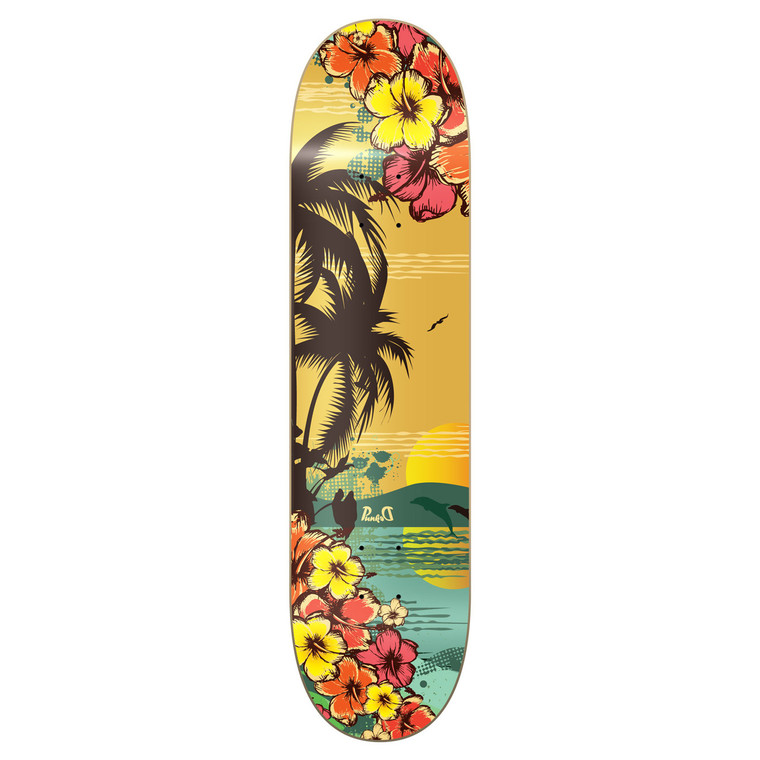 Yocaher Graphic Skateboard Deck - Tropical Day