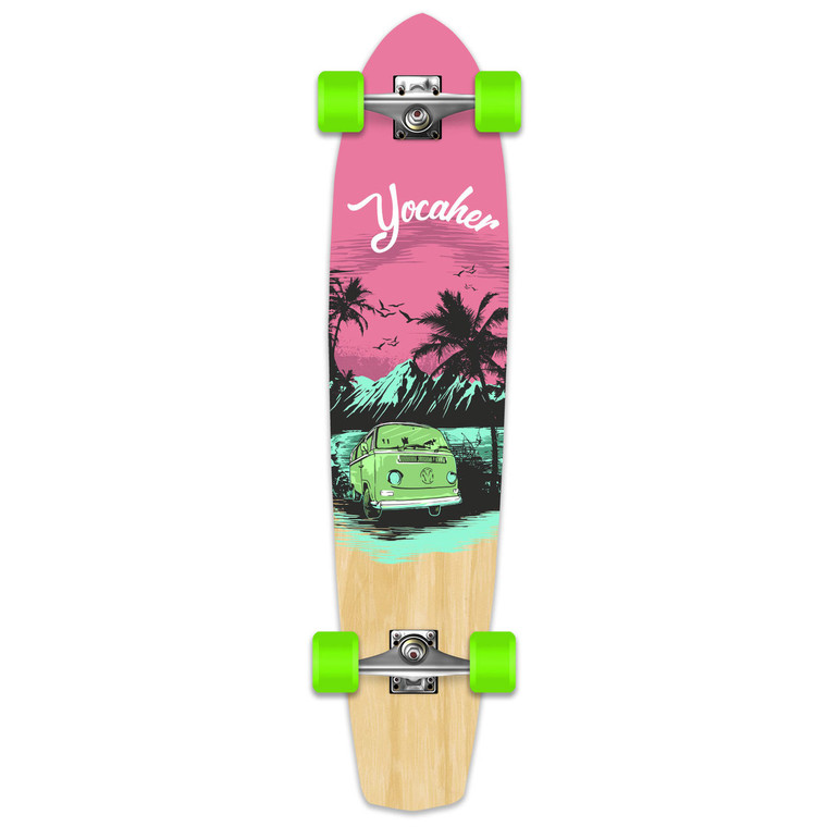 Slimkick Longboard Complete - VW Series - Pink N' Mint