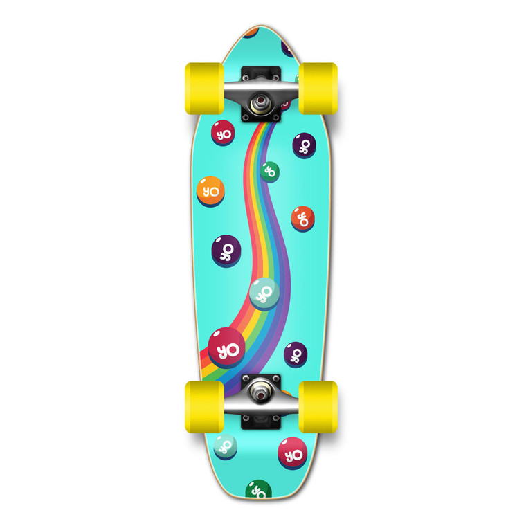 Yocaher Complete Mini Cruiser Skateboard Longboard  - CANDY Series - Sweet