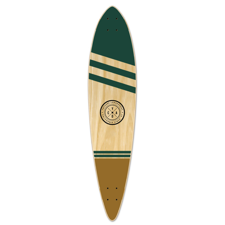 YOCAHER Pintail Longboard 40" x 9" Deck -  Earth Series  - Wind