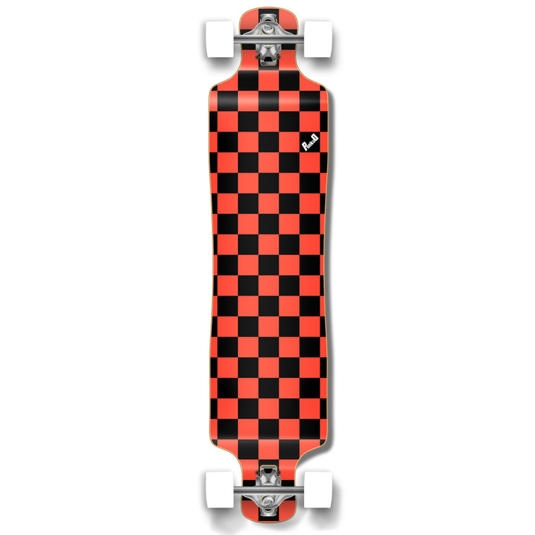 Lowrider Longboard Complete - Checker Orange