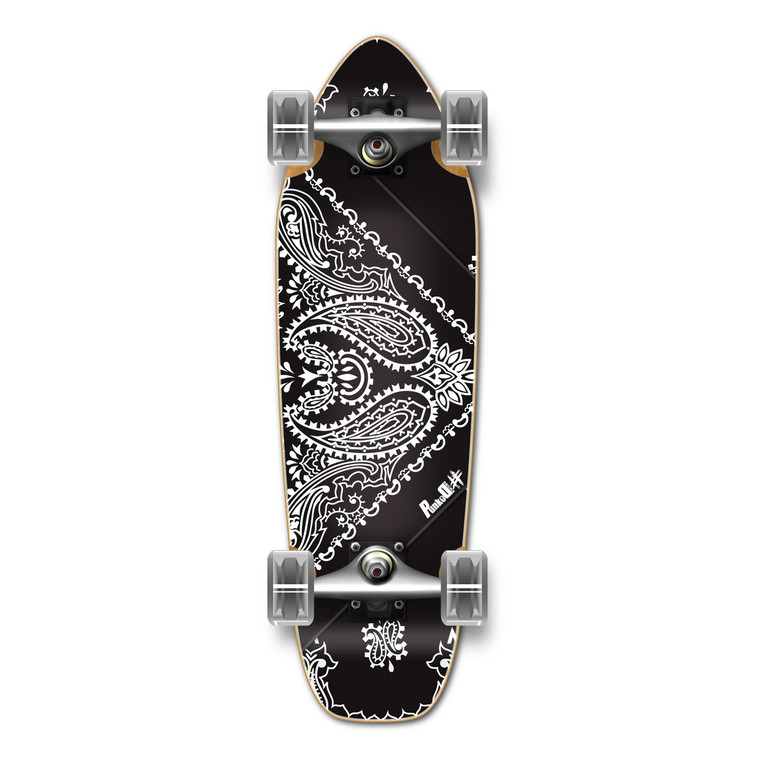Yocaher Complete Mini Cruiser Skateboard Longboard - Bandana Black